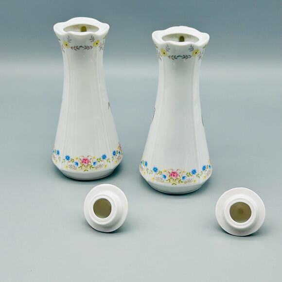 Chodziez Made in Poland Oil and Vinegar Floral Porcelain Cruet Set - Picture 7 of 11